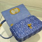 Christian Dior Medium Dior Caro Bag Blue, For Women, Women’s Handbags 25.5cm/10in CD
