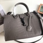 Saint Laurent Monogram Cabas Small Gray For Women 12in/31cm YSL