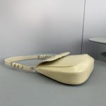 Prada Cleo Brushed Shoulder Bag With Flap Beige For Women, Women's Bags 9in/23cm