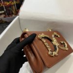 Dolce & Gabbana Nappa DG Girls Shoulder Bag Brown For Women 8.3in/21cm DG 