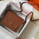Hermes Mini Evercolor Sac Roulis 19 Brown For Women, Women's Handbags, Shoulder Bags 7.5in/19cm