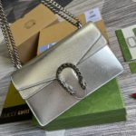 Gucci Dionysus Small Shoulder Bag Silver For Women, Women's Bags 10in/26cm GG 499623 1TRBN 8173