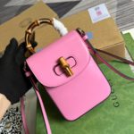 Gucci Bamboo Mini Handbag Pink For Women, Women's Bags 6.2in/16cm GG 702106 UZY0T 5814