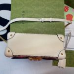 Gucci Padlock GG Small amboo Strawberry Shoulder Bag Beige For Women, Women's Bags 9.5in/24cm GG