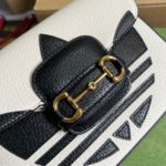 Gucci x Adidas Horsebit 1955 Mini Bag White For Women, Women's Bags 8.1in/21cm GG 658574 U3ZDG 8727