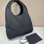 Prada Canvas Hobo Bag Black For Women, Women's Bags 25.6in/65cm 2VY005_010_F0002_V_OLO