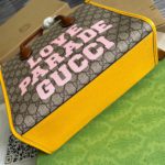 Gucci Love Parade Gucci Tote Bag Yellow For Women, Women's Bags 12.2in/31cm GG