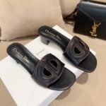 Christian Dior D Club Slide Black For Women CD