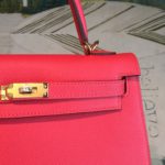 Hermes Kelly Red For Women Gold Toned Hardware 10in/25cm