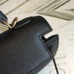 Hermes Kelly Black For Women Gold Toned Hardware 10in/25cm