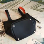 Hermes Picotin Lock 18 Black Clemence Palladium Hardware For Women 7.5in/19cm