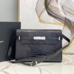 Saint Laurent Manhattan Shoulder Bag In-Shiny Black For Women 11.4in/29cm YSL 579271DND0J1000