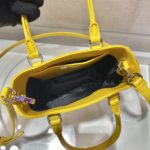 Prada Small Brushed Tote Yellow For Women, Women's Bags 6.9in/18cm 1BA331_ZO6_F0ZNZ_V_OOO
