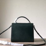Saint Laurent Cassandra Medium Top Handle Bag In Grain De Poudre Embossed Dark Green For Women 9.6in/25cm 