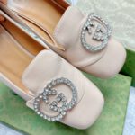 Gucci Women's Mid-Heel Pump With GG Logo White For Women GG