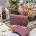 Christian Dior Lady Dior Pouch Pink, For Women, Women’s Handbags 8.5in/21.5cm CD