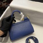 Dolce & Gabbana Small Sicily Bag In Dauphine Blue For Women 7.5in/19cm DG BB7116A100180648