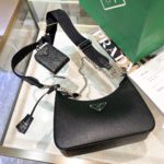 Prada Re-Edition 2005 Saffiano Leather Bag Black For Women, Women's Bags 8.6in/22cm 1NE204_R064_F0002