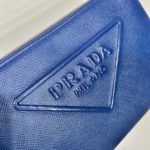 Prada Saffiano Pouch Blue For Women, Women's Bags 9.8in/25cm 2VF039_2FAD_F0016_V_OOO
