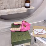 Gucci Women's Slide Sandal With Double G Pink For Women GG