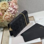 Christian Dior Lady Dior Pouch Black, For Women, Women’s Handbags 8.5in/21.5cm CD S0204SLOI_M989
