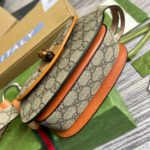 Gucci Bamboo 1947 Jumbo GG Small Top Handle Bag Brown For Women, Women's Bags 8.3in/21cm GG