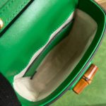 Gucci Bamboo Mini Handbag Green For Women, Women's Bags 6.2in/16cm GG