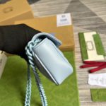 Gucci Marmont Super Mini Bag Blue For Women, Women's Bags 6.2in/17cm GG