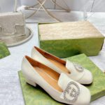 Gucci Women's Mid-Heel Pump With GG Logo White For Women GG