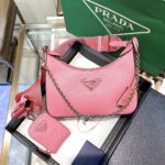 Prada Re-Edition 2005 Re-Nylon Mini Bag Pink For Women, Women's Bags 8.6in/22cm 1NE204_R064_F0E18