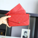 Louis Vuitton Pochette Felicie Monogram Empreinte Red For Women, Women's Wallets 8.3in/21cm LV