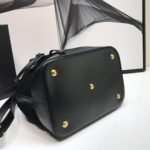 Saint Laurent All-Over Monogram Bucket Bag Black For Women 10.5in/27cm YSL 