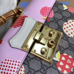 Gucci Padlock GG Small amboo Strawberry Shoulder Bag Beige For Women, Women's Bags 9.5in/24cm GG