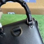 Gucci Bamboo Mini Handbag Black For Women, Women's Bags 6.2in/16cm GG