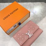 Louis Vuitton Capucines Sweet Brogues Taurillon Pink For Women, Women's Wallets 5.3in/13.5cm LV 