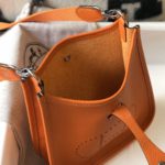Hermes Evelyne 16 Amazone Bag Orange With Silver-Toned Hardware For Women, Women's Shoulder And Crossbody Bags 6.3in/16cm