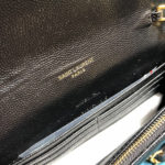 Saint Laurent Monogram Quilted Shoulder Bag Black For Women 9in/23cm YSL 118-2000644-377828BOW01