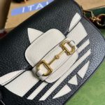 Gucci x Adidas Horsebit 1955 Mini Bag Black For Women, Women's Bags 8.1in/21cm GG 658574 U3ZDG 8726
