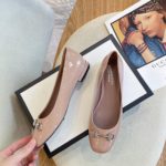 Gucci Women's Ballet Flat With Horsebit Pink For Women GG
