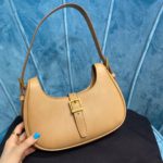Saint Laurent Le Fermoir Hobo Bag Brown For Women 9.5in/24cm YSL 