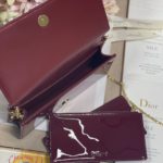 Christian Dior Lady Dior Pouch Maroon, For Women, Women’s Handbags 8.5in/21.5cm CD