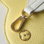 Louis Vuitton Capucines MM Taurillon Creme Beige/ Plume Yellow Berlingot For Women, Women’s Bags, Shoulder And Crossbody Bags 12.4in/31.5cm LV M59883