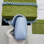 Gucci Marmont Super Mini Bag Blue For Women, Women's Bags 6.2in/17cm GG