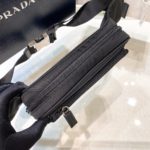 Prada Re-Nylon And Saffiano Belt Bag Black For Women, Women's Bags 8.2in/21cm 2VL977_2DMG_F0002_V_WOO