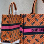 Christian Dior Large Dior Book Tote Orange Multicolor, For Women, Women’s Handbags 16.5in/42cm CD