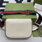 Gucci Horsebit 1955 Mini Bag White For Women, Women's Bags 8in/21cm GG 658574 18YSG 9068
