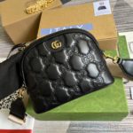 Gucci Matelasse Shoulder Bag Black For Women, Women's Bags 9in/23cm GG