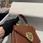 Dolce & Gabbana Small Devotion Bag In Plain Brown For Women 7.5in/19cm DG