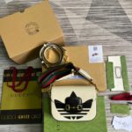 Gucci x Adidas Horsebit 1955 Mini Bag White For Women, Women's Bags 8.1in/21cm GG 658574 U3ZDG 8727