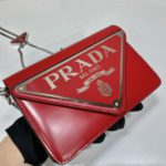 Prada Brushed Shoulder Bag Red For Women, Women's Bags 6.7in/17cm 1BH189_ZO6_F02SB_V_5KO